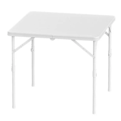 Taula plegable de plàstic blanc portàtil de jardí