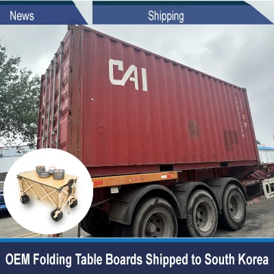 Taulers de taula plegables a l'aire lliure OEM enviats a Corea del Sud