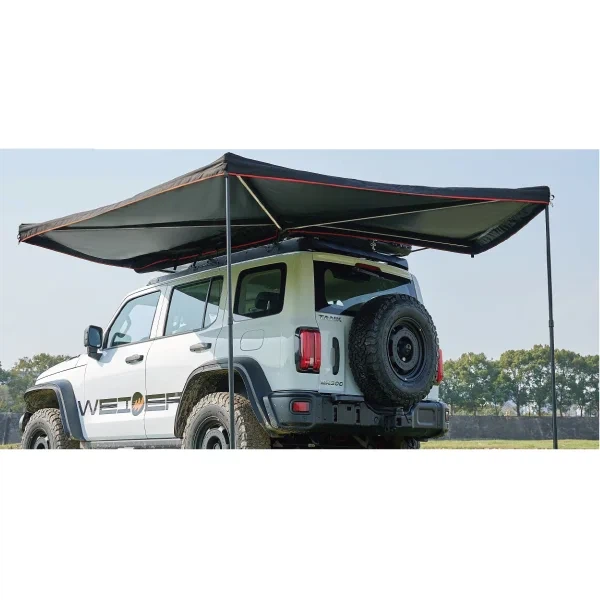 Carpa de tendal de vehicles de vehicle de 270 graus de vehicle per a SUV