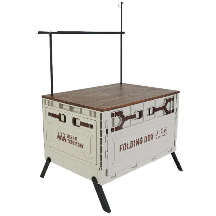 Caixa de càmping plegable de 50 litres amb suport desmuntable